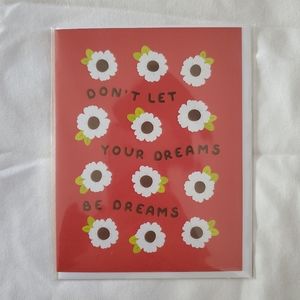 🟢Illustrated Motivational Floral Greeting Card